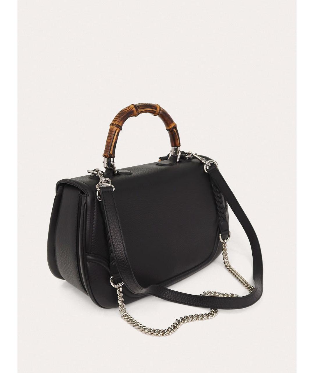 GUCCI Черная кожаная сумка через плечо, фото 6