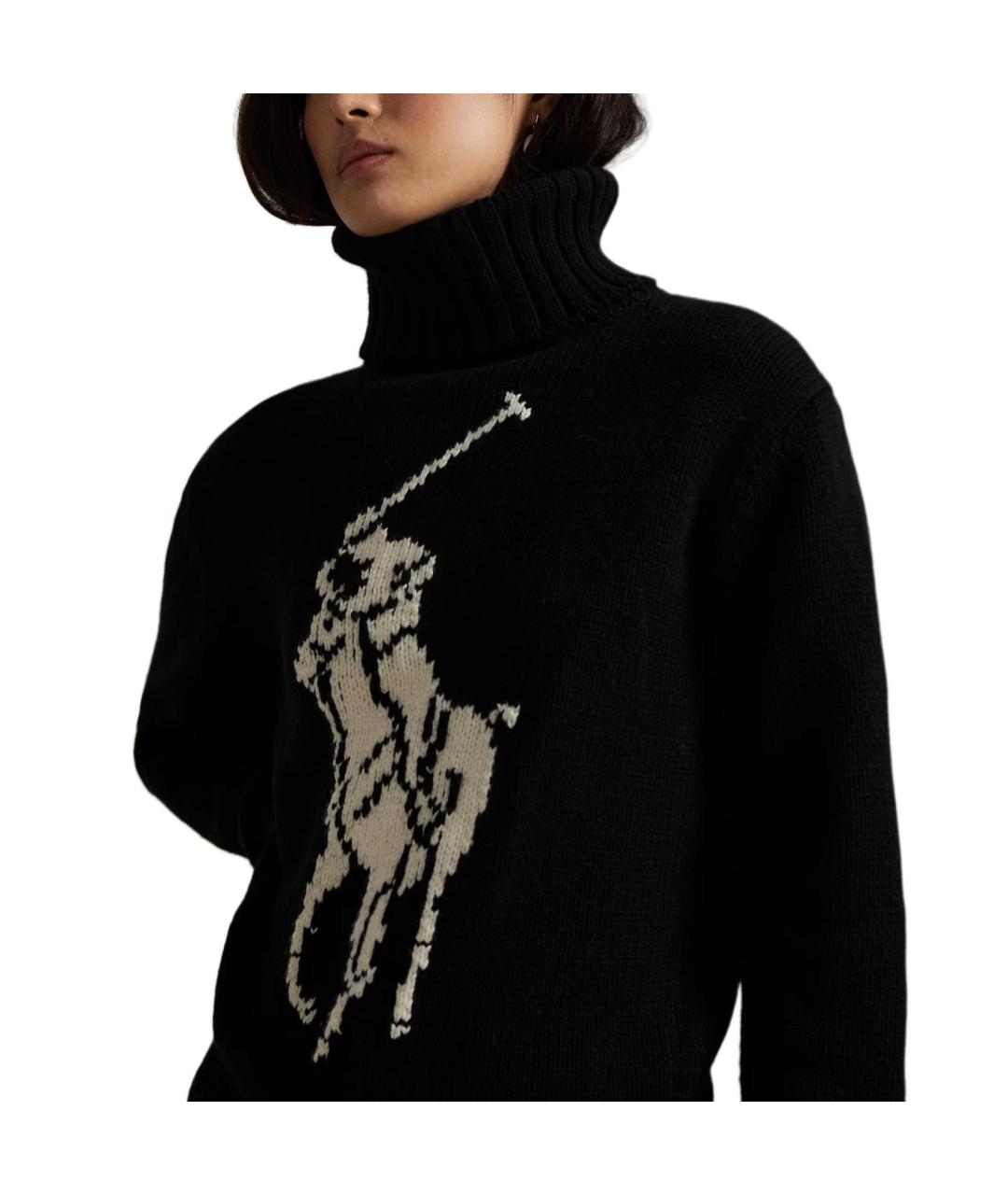 POLO RALPH LAUREN Черный шерстяной джемпер / свитер, фото 5