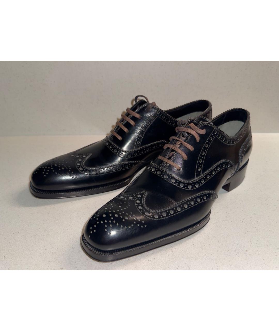 TOM FORD Черные кожаные туфли, фото 2