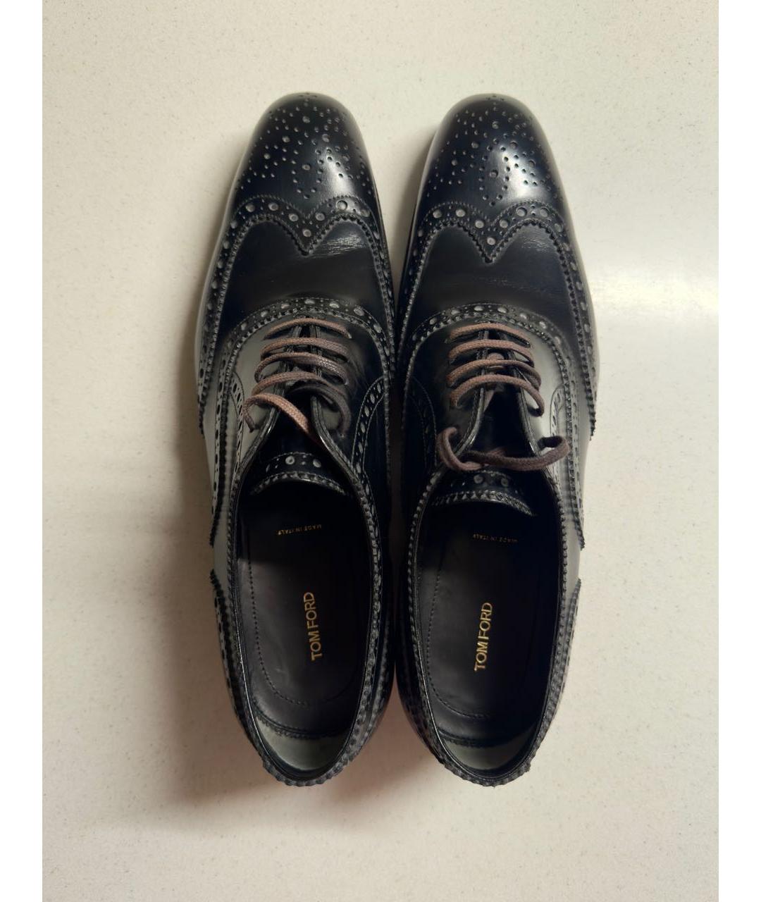 TOM FORD Черные кожаные туфли, фото 3