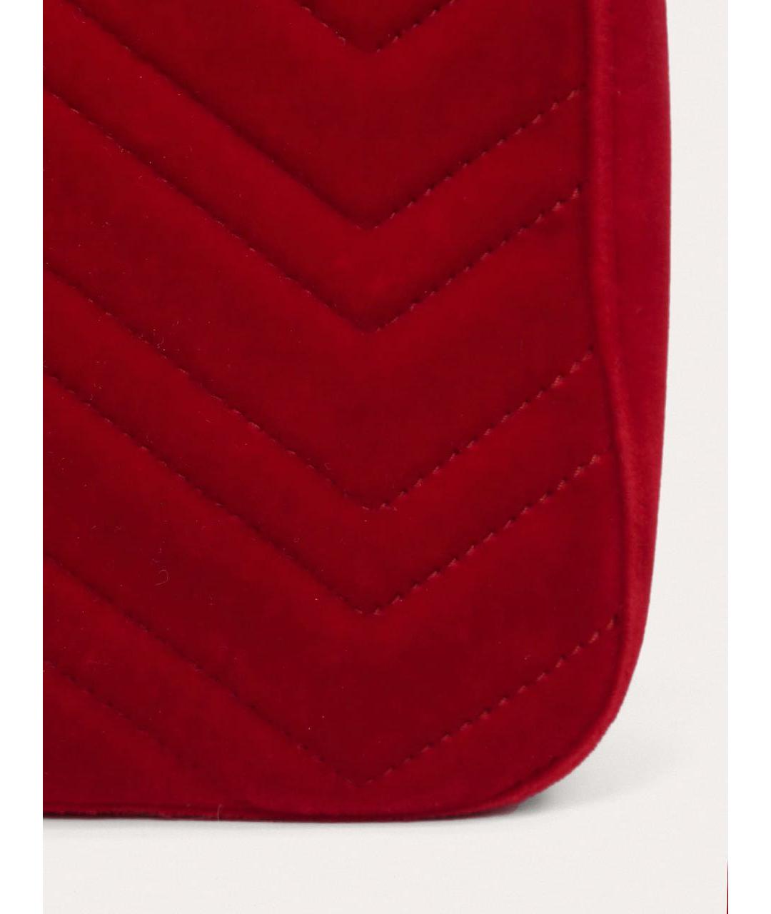 GUCCI Красная бархатная сумка через плечо, фото 6