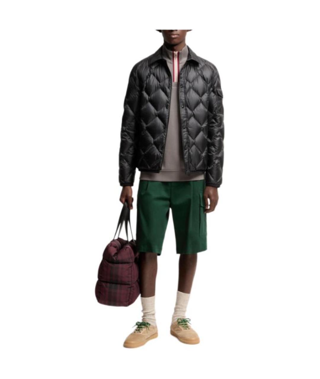 MONCLER Черная полиамидовая куртка, фото 2