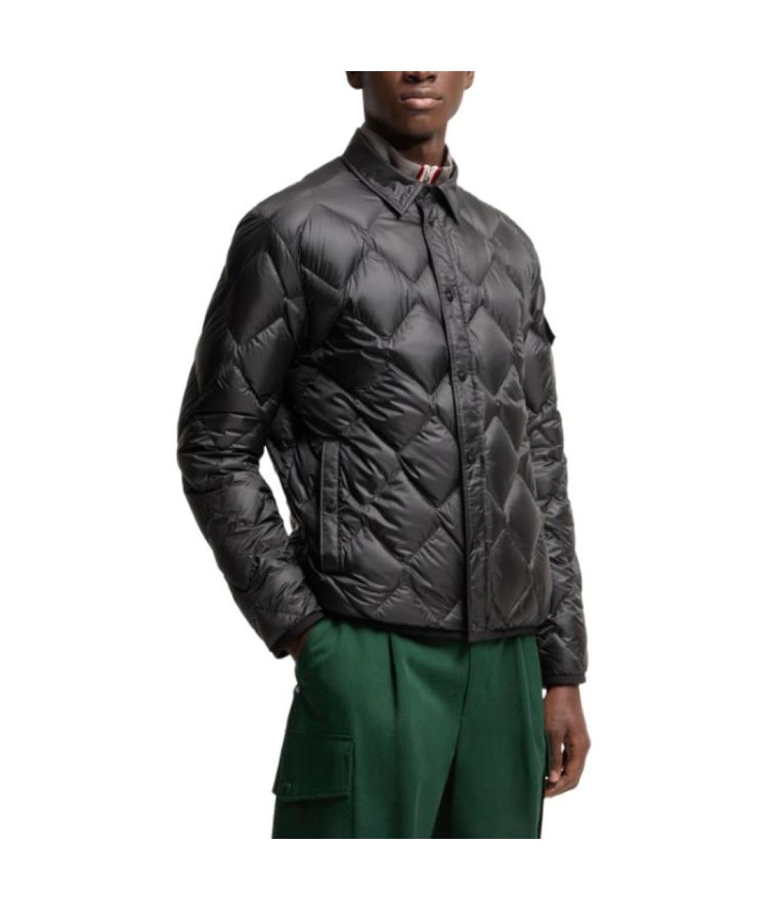 MONCLER Черная полиамидовая куртка, фото 3