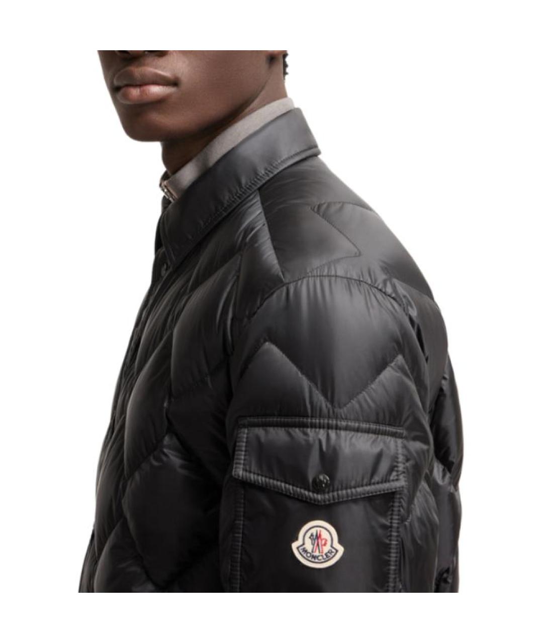 MONCLER Черная полиамидовая куртка, фото 5