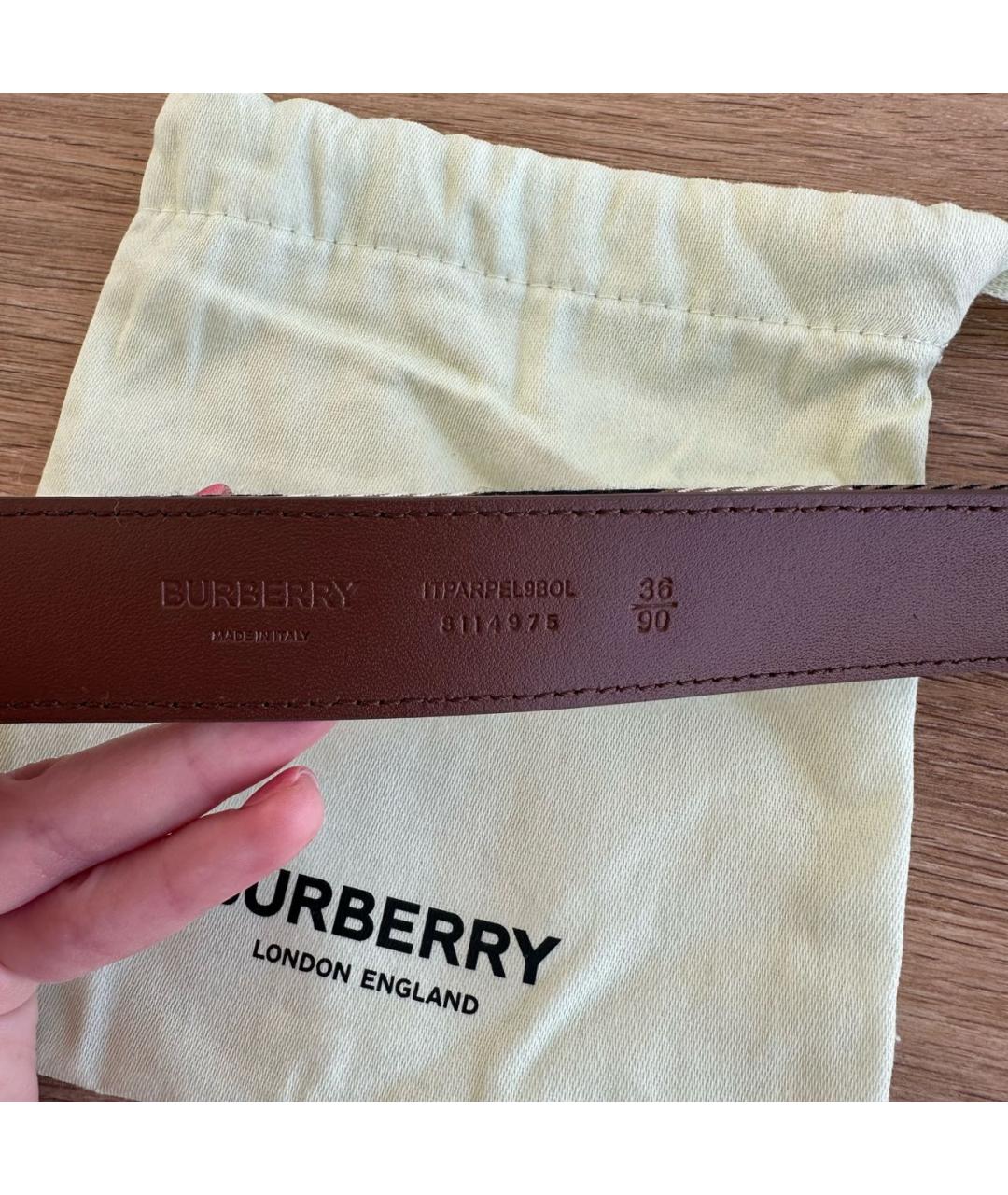 BURBERRY Коричневый ремень, фото 3