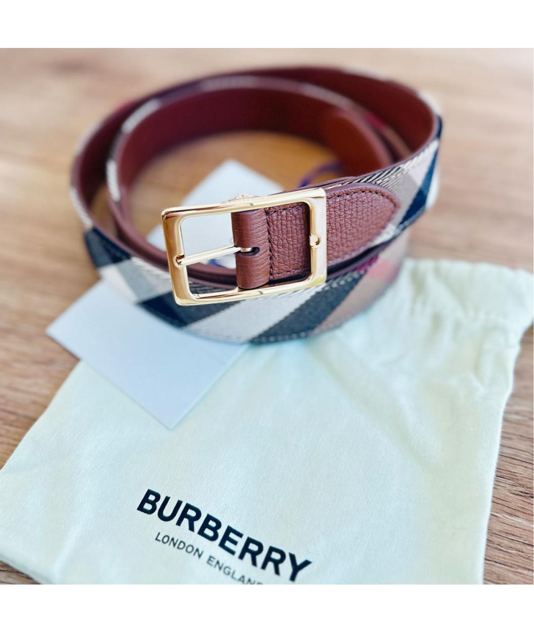 BURBERRY Коричневый ремень, фото 8