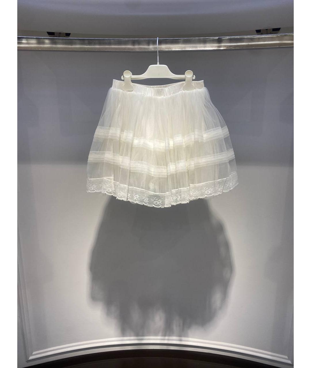 MONNALISA Белая синтетическая юбка, фото 3