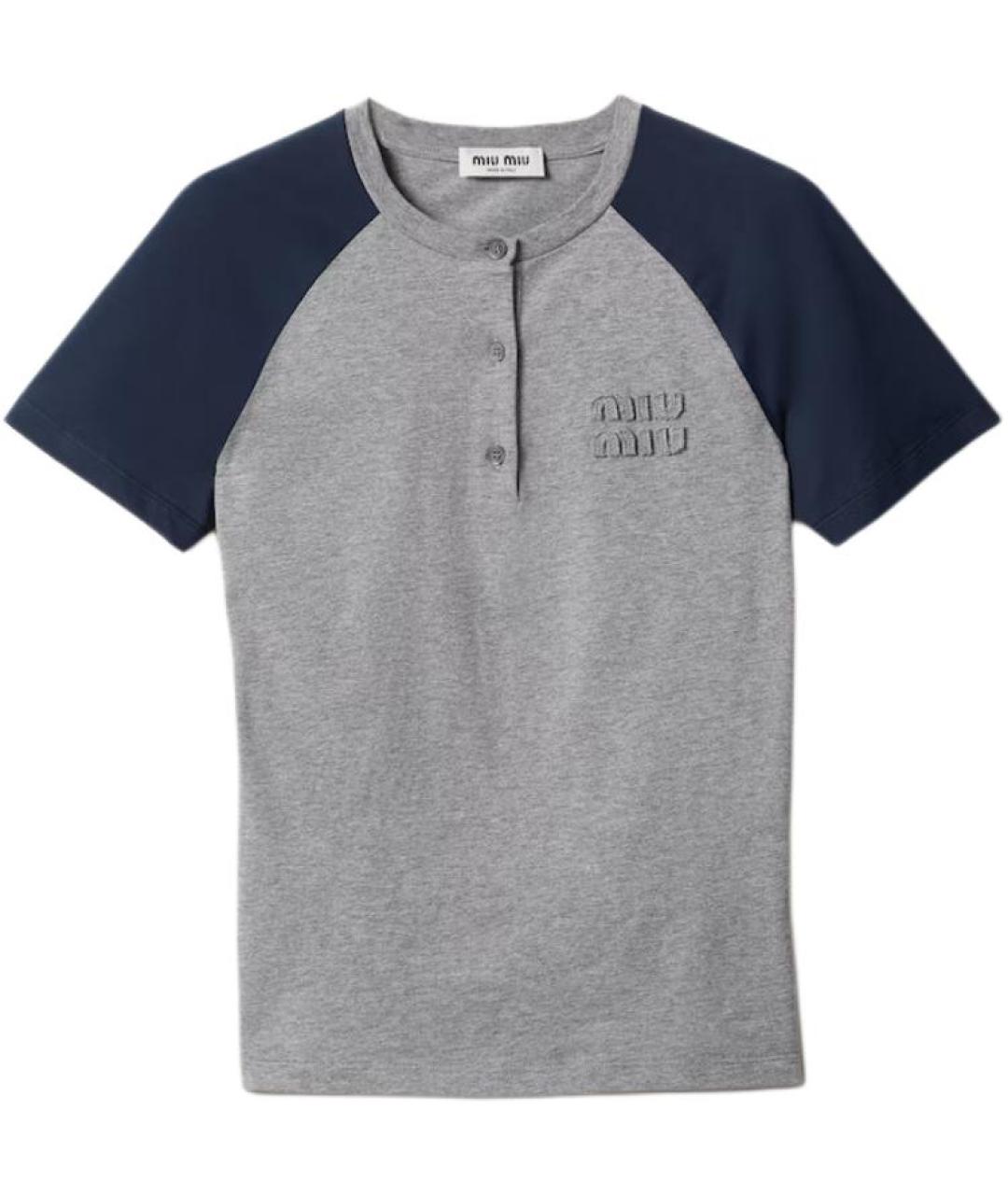 MIU MIU Серая футболка, фото 1