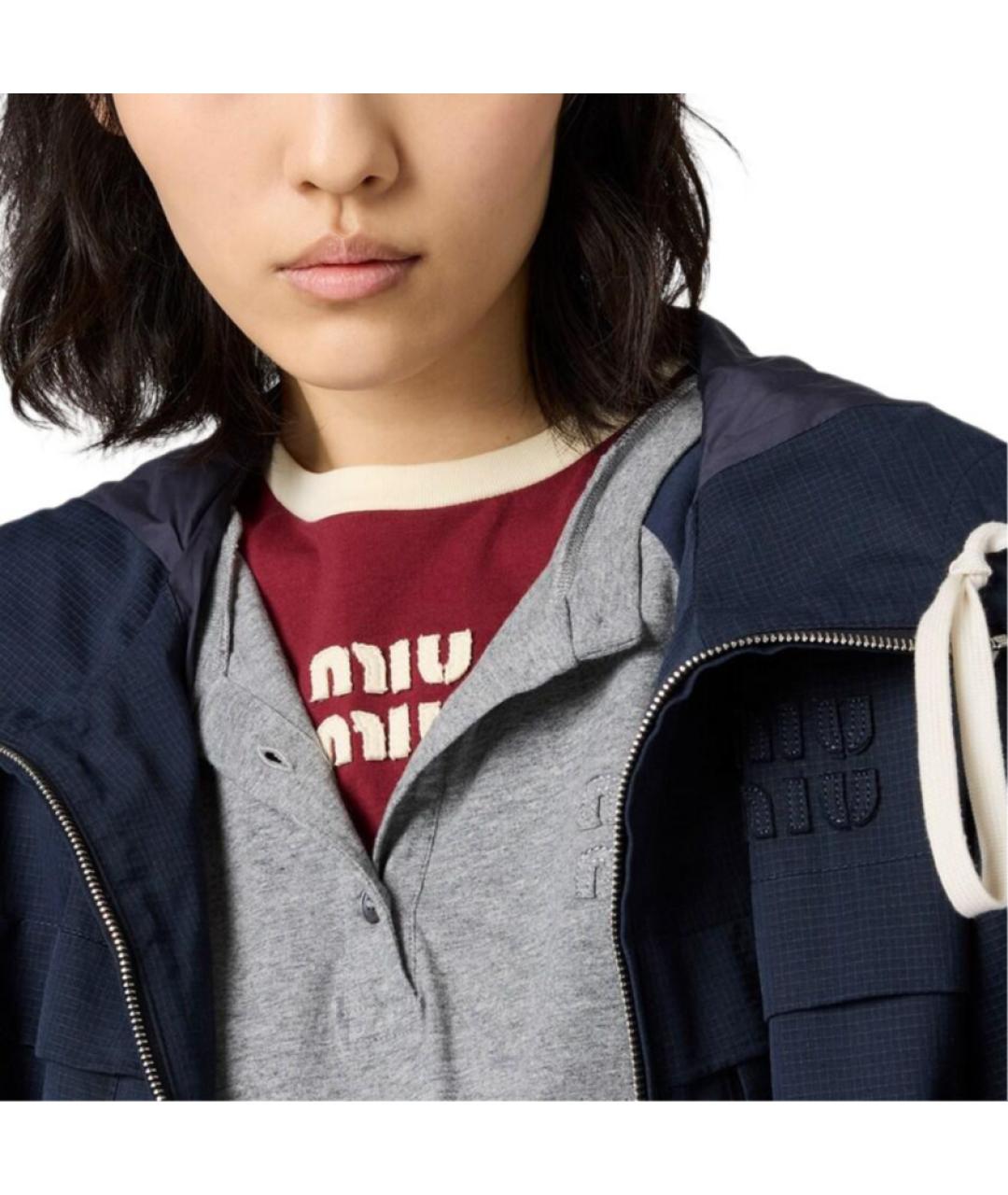 MIU MIU Серая футболка, фото 4