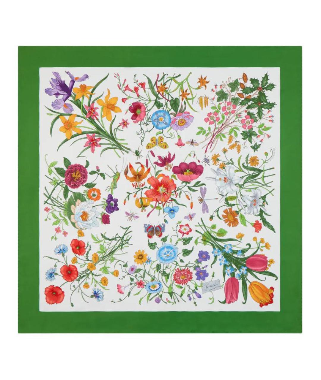 GUCCI Мульти шелковый шарф, фото 3