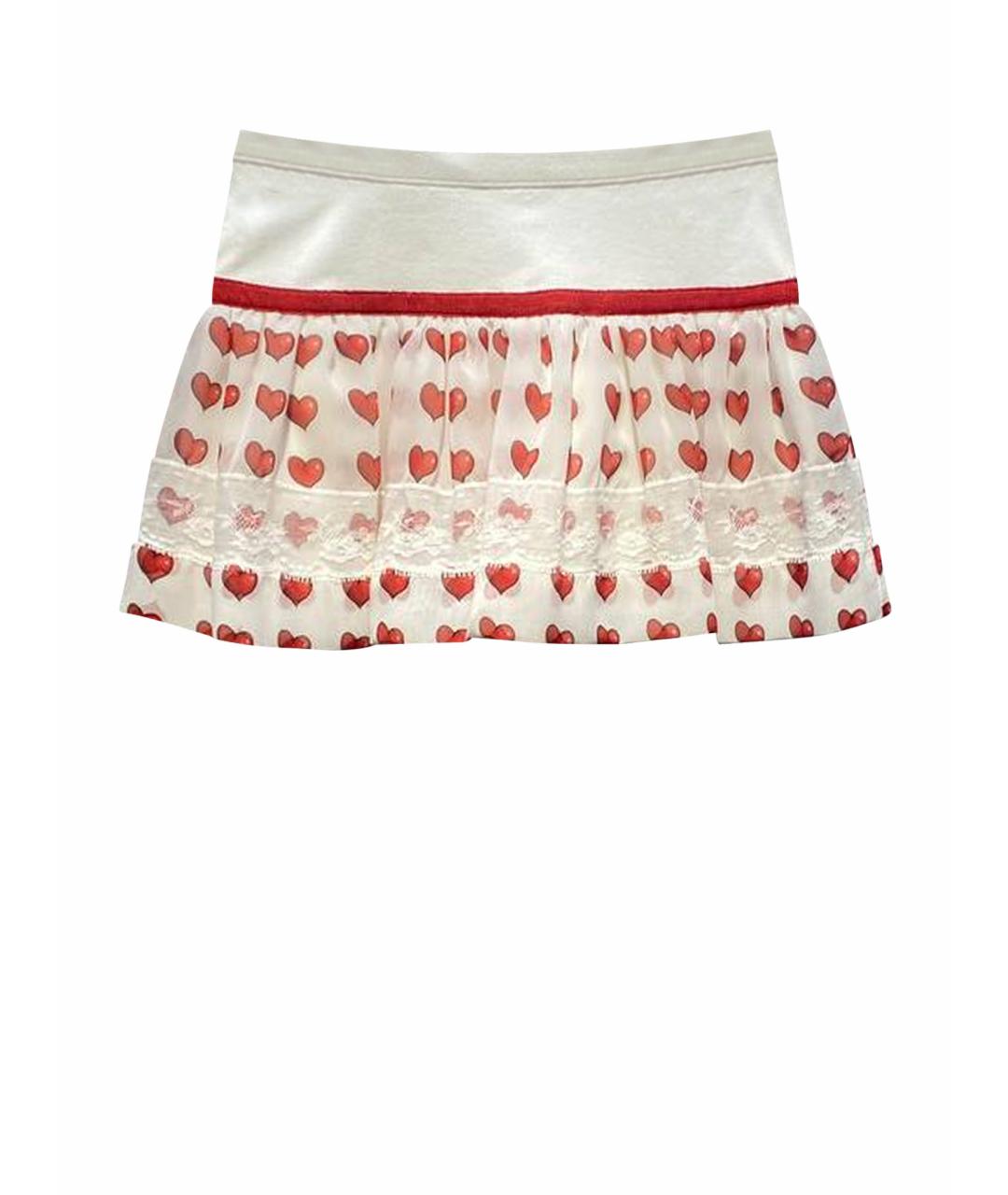 MONNALISA Белая хлопковая юбка, фото 1