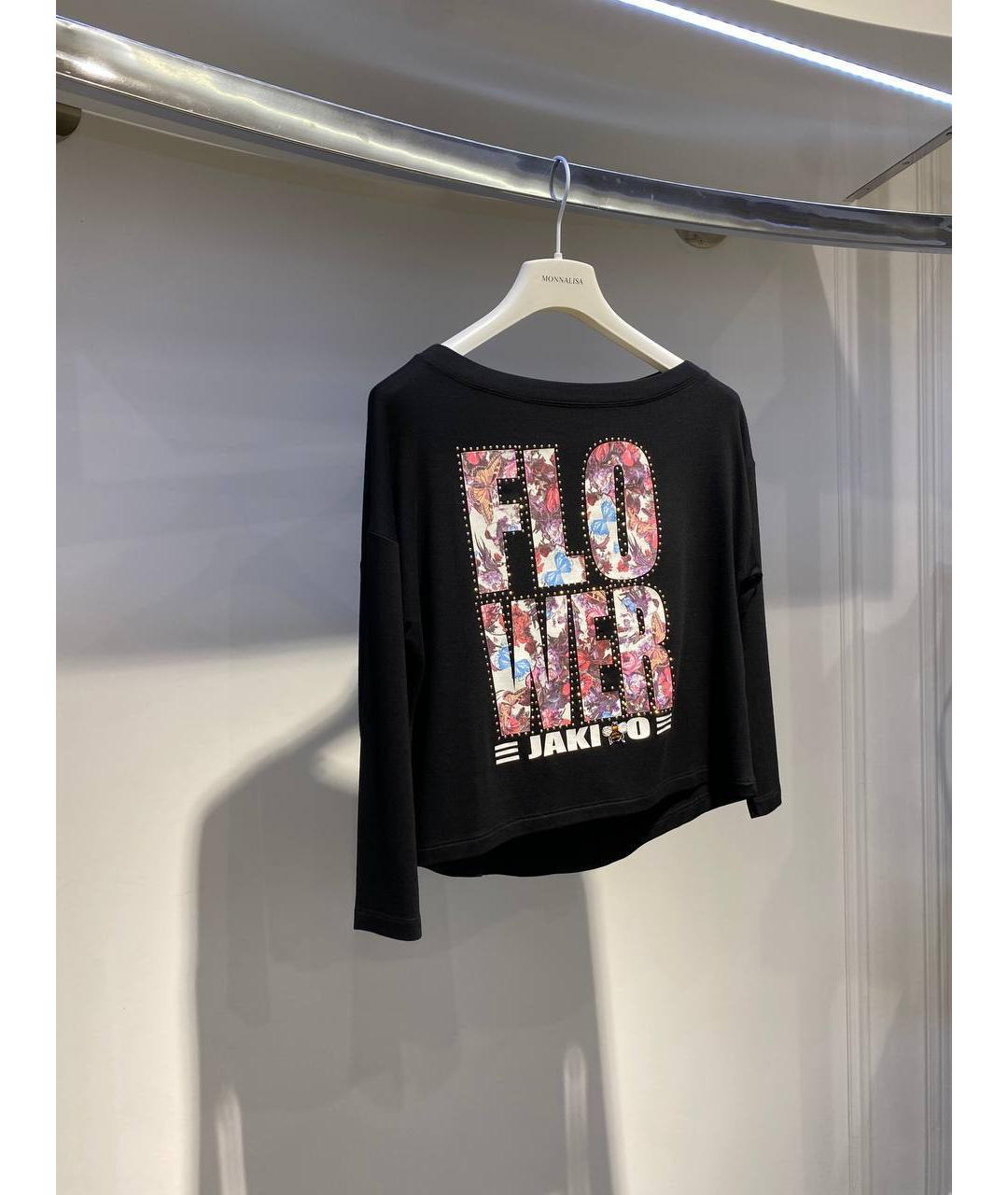 MONNALISA Черный хлопковый детская футболка / топ, фото 2