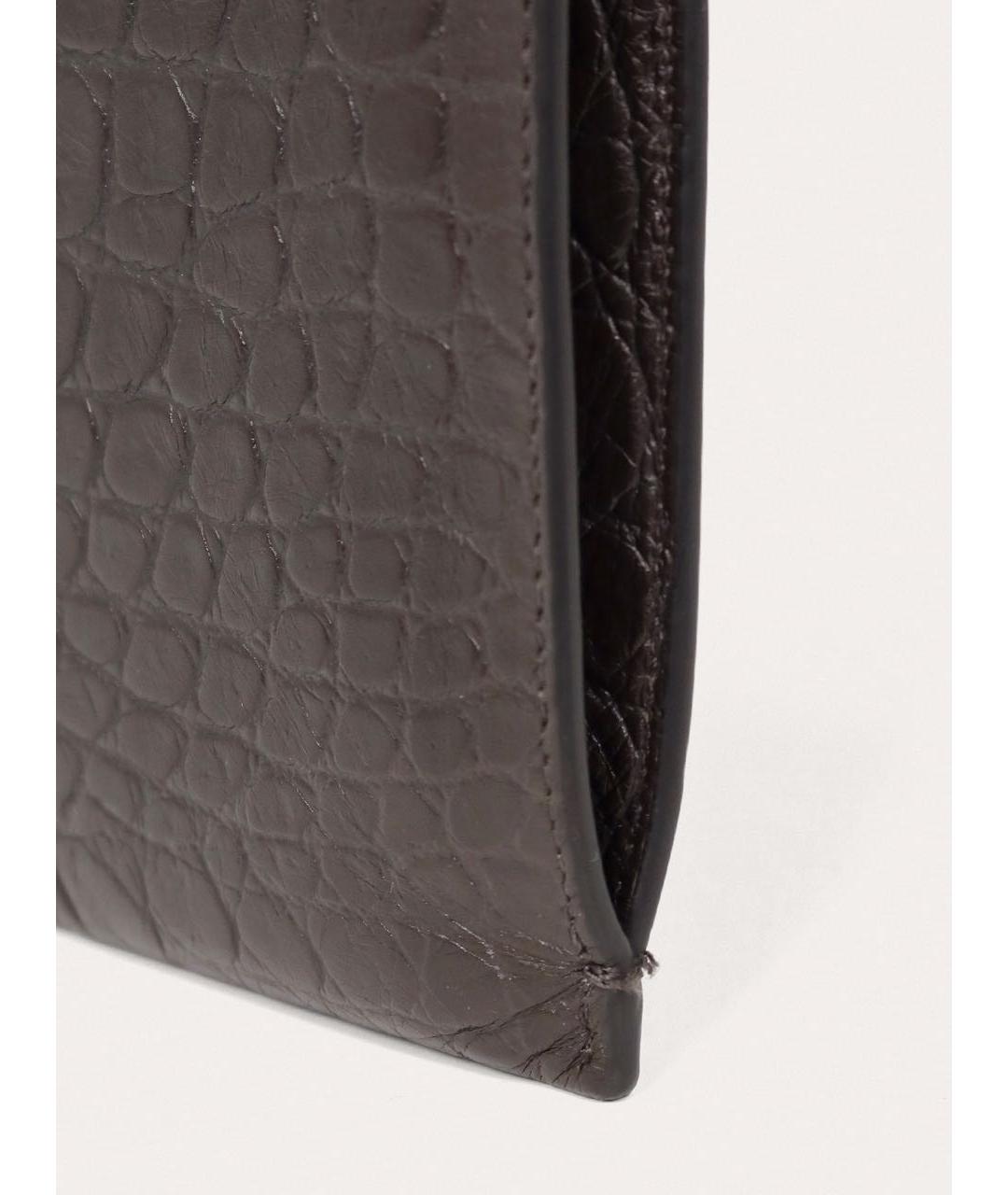 SAINT LAURENT Коричневая кожаная папка для документов, фото 6