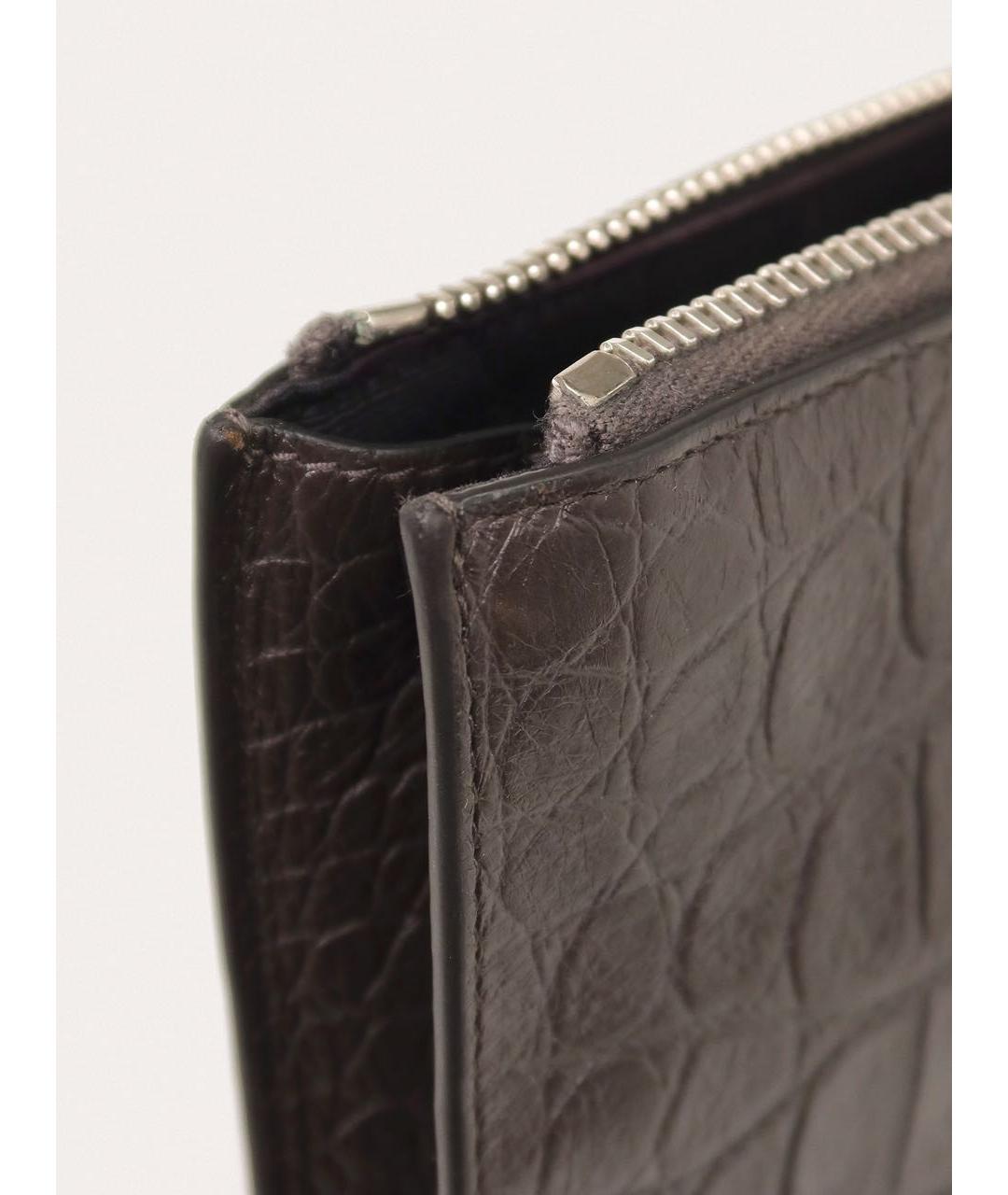 SAINT LAURENT Коричневая кожаная папка для документов, фото 5