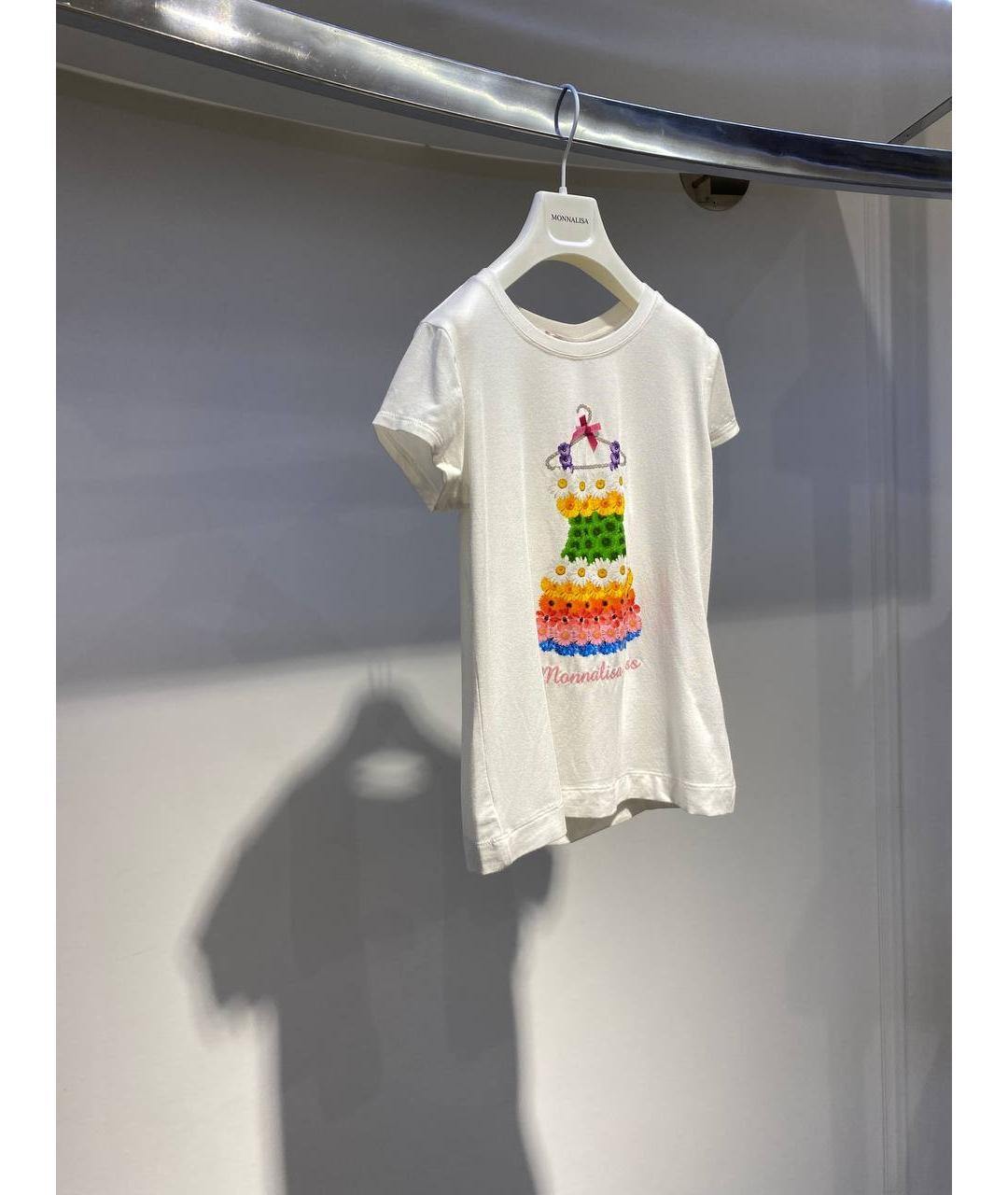 MONNALISA Белый шелковый детская футболка / топ, фото 2