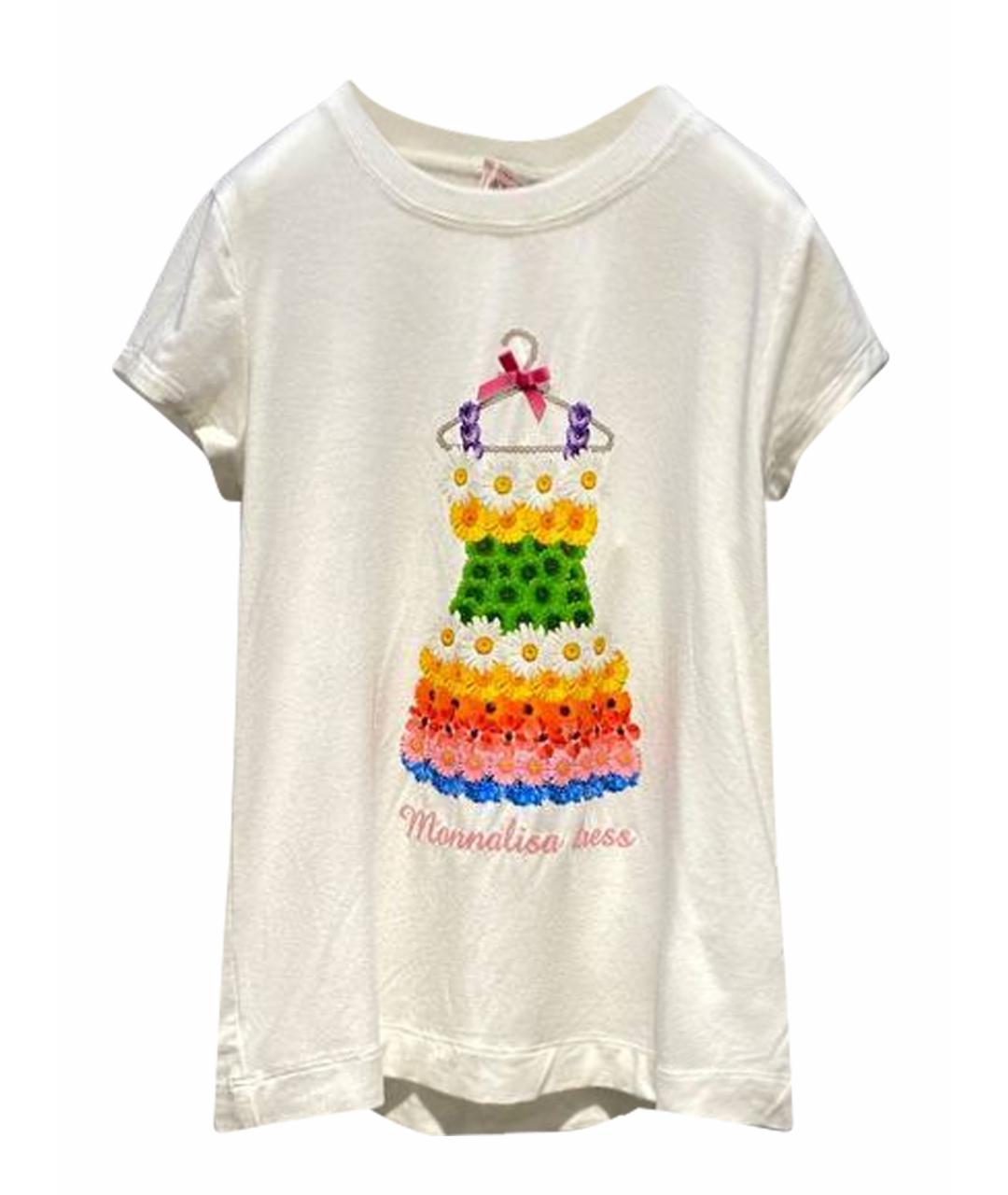 MONNALISA Белый шелковый детская футболка / топ, фото 1