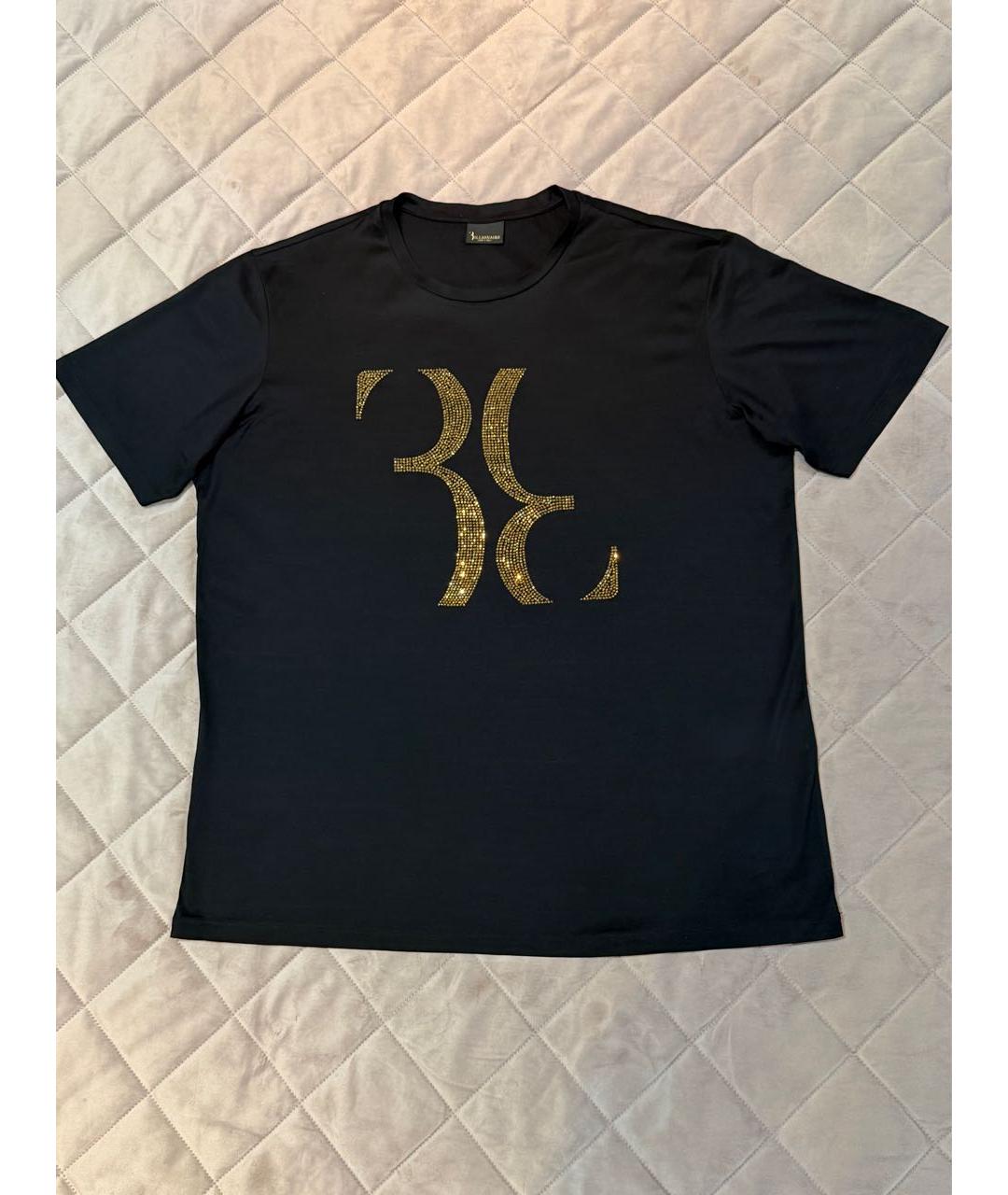 BILLIONAIRE Черная хлопковая футболка, фото 4