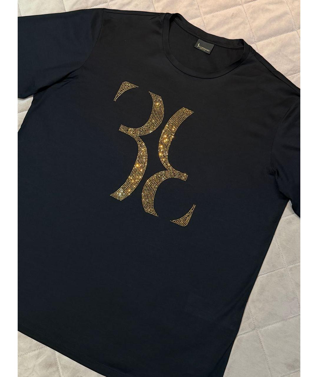 BILLIONAIRE Черная хлопковая футболка, фото 3