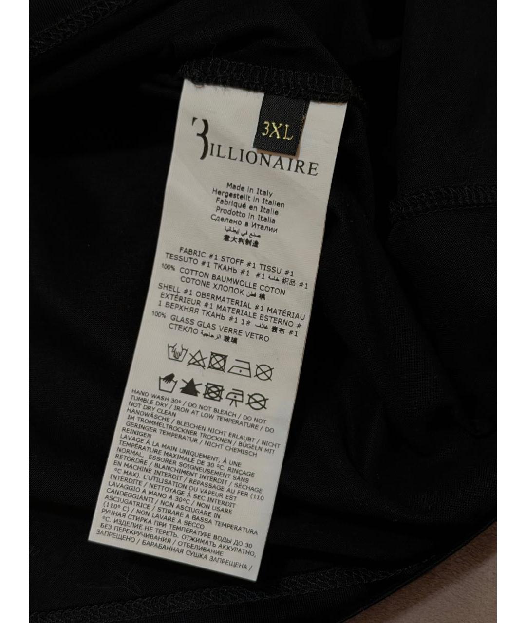 BILLIONAIRE Черная хлопковая футболка, фото 7