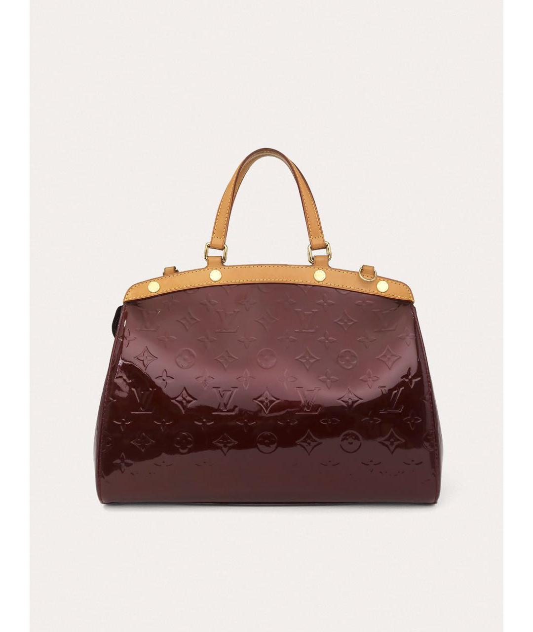 LOUIS VUITTON Бордовая сумка с короткими ручками из лакированной кожи, фото 3