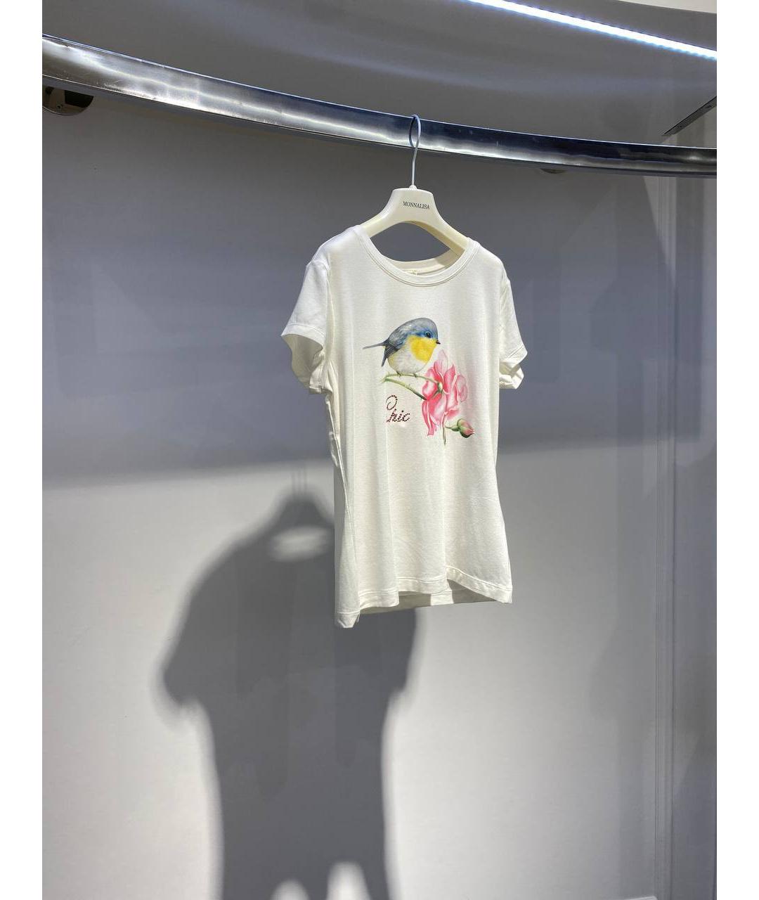 MONNALISA Белый шелковый детская футболка / топ, фото 2