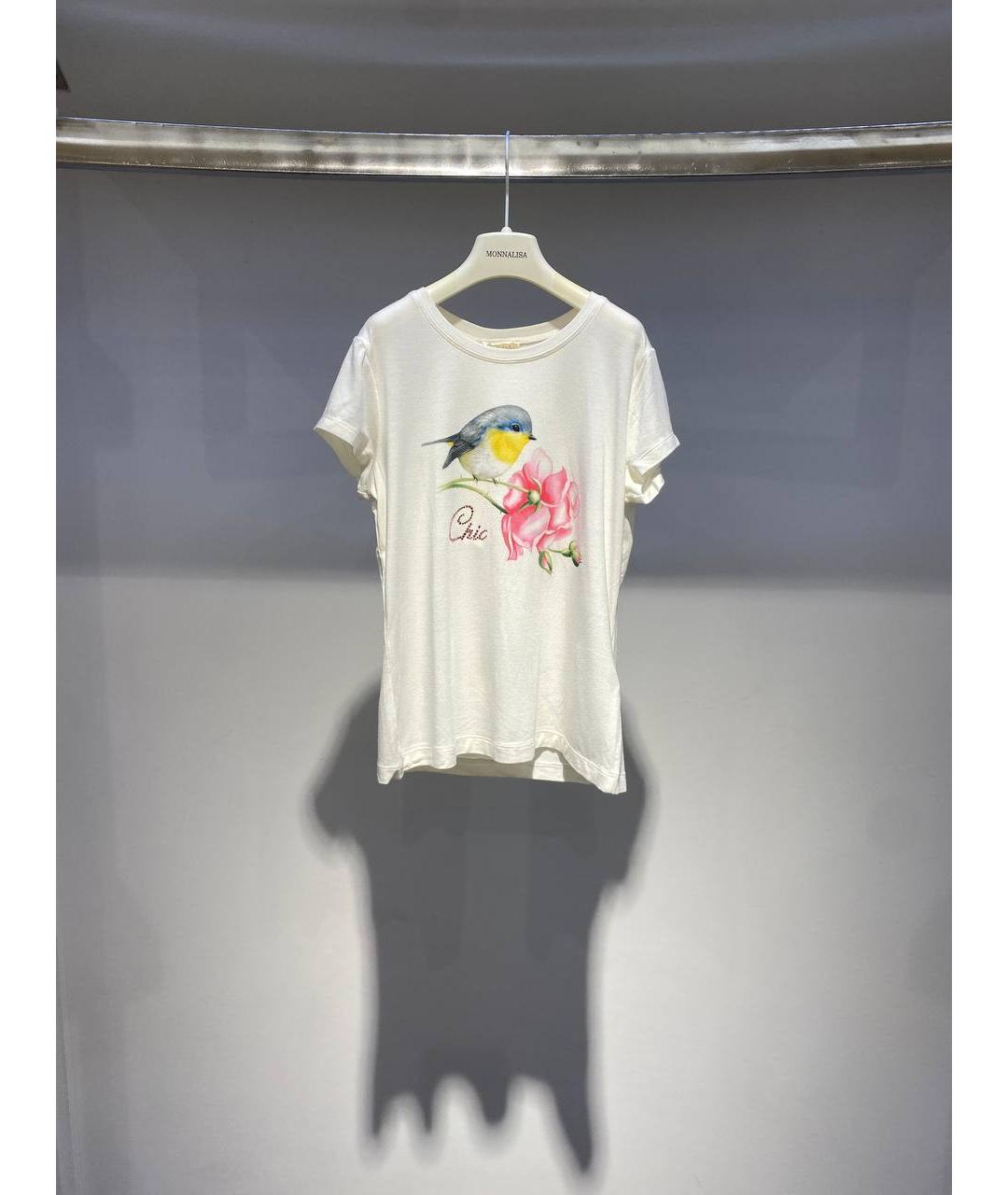 MONNALISA Белый шелковый детская футболка / топ, фото 4