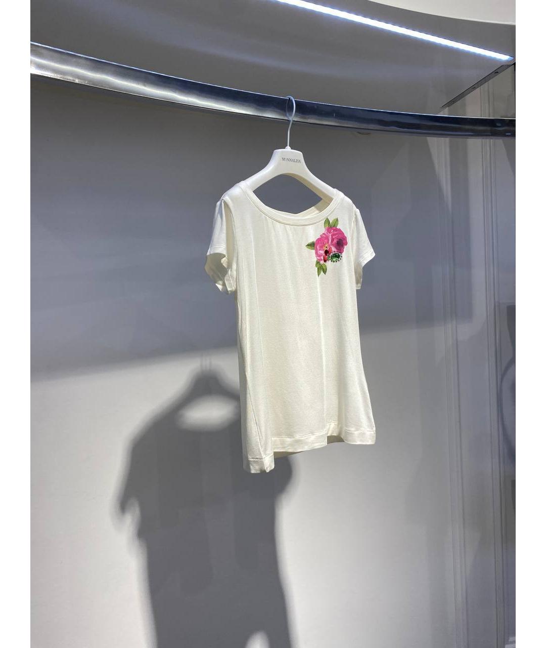 MONNALISA Белый шелковый детская футболка / топ, фото 2