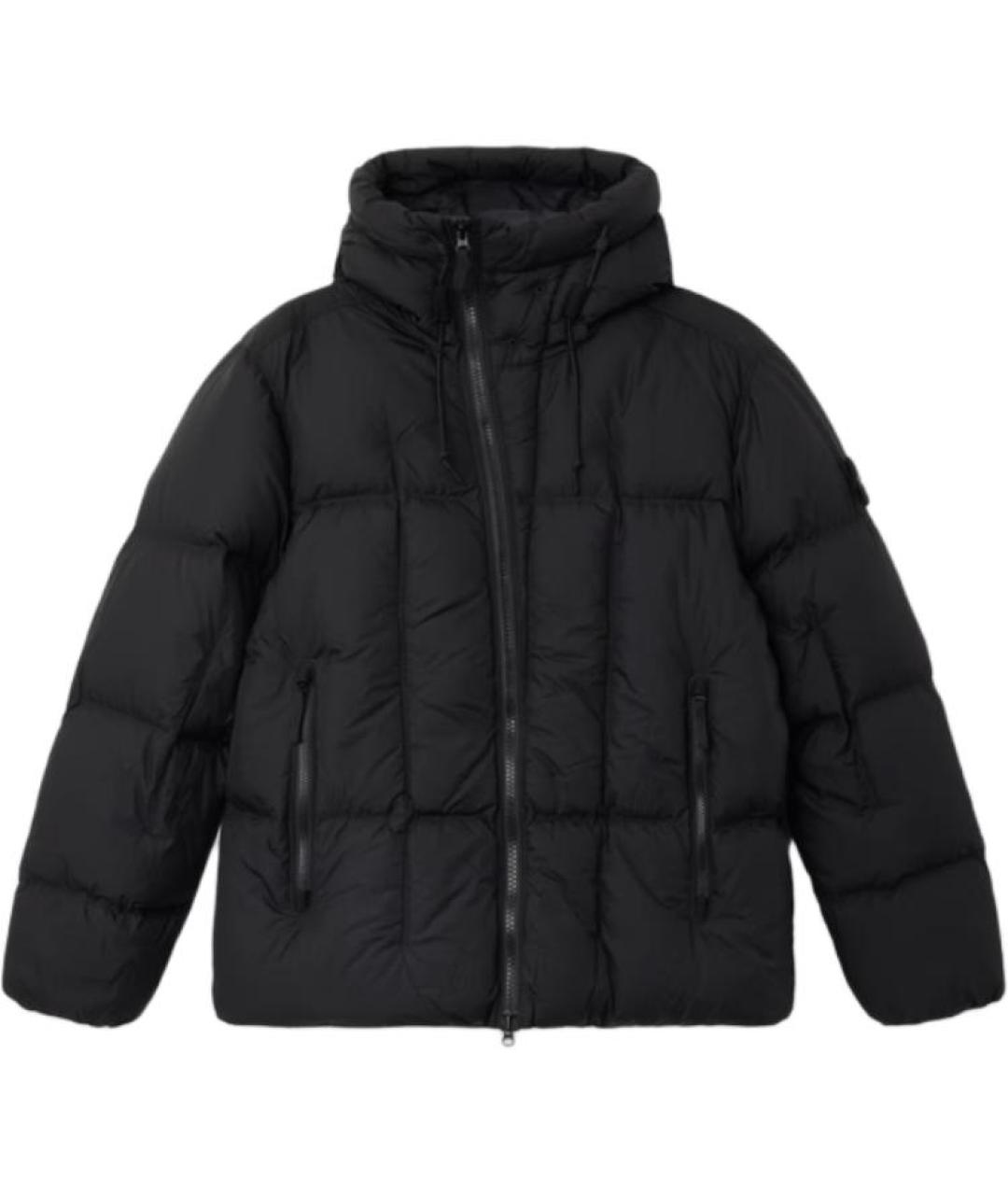 STONE ISLAND Черный пуховик, фото 1