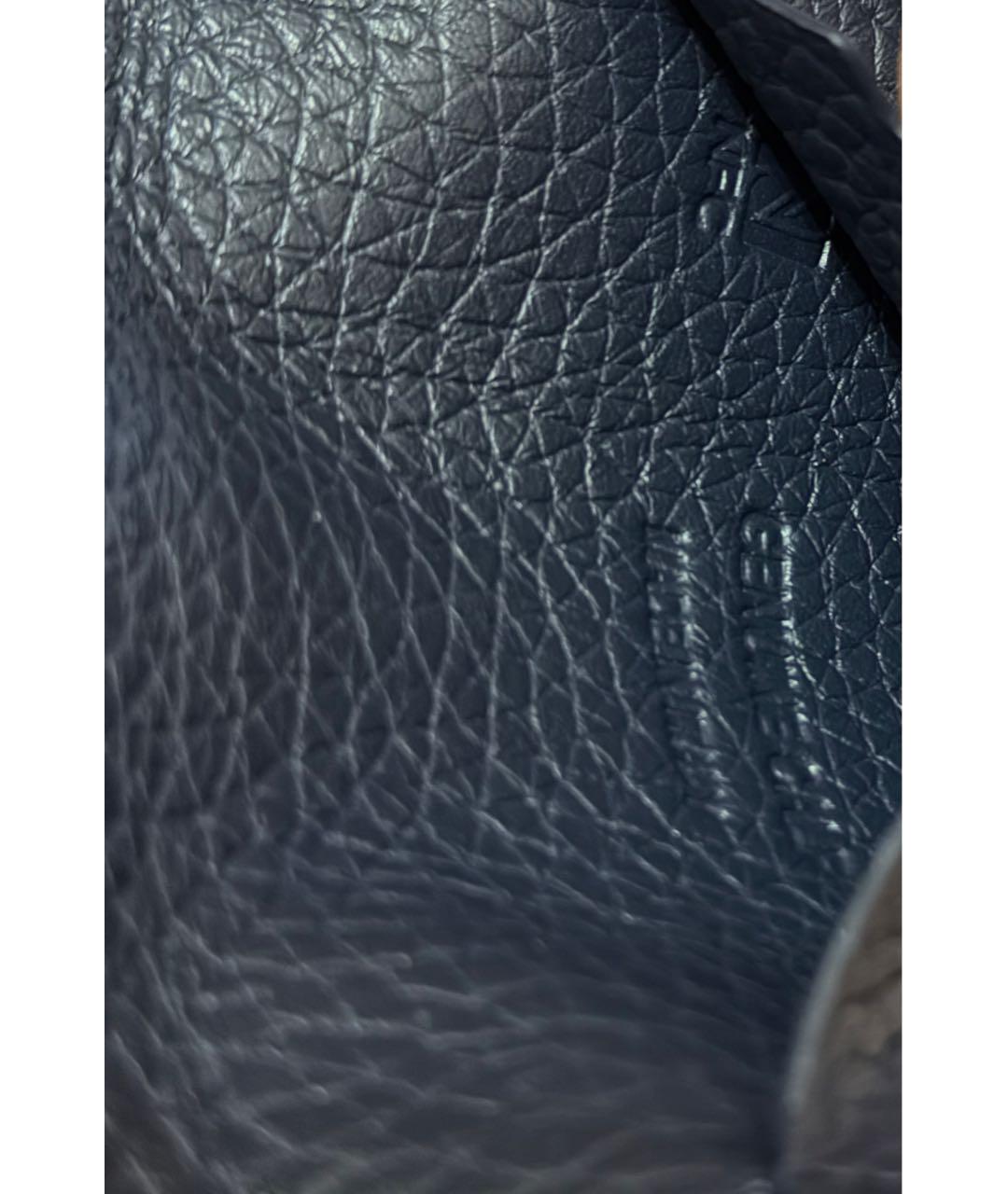 STEFANO RICCI Темно-синий кожаный кардхолдер, фото 7