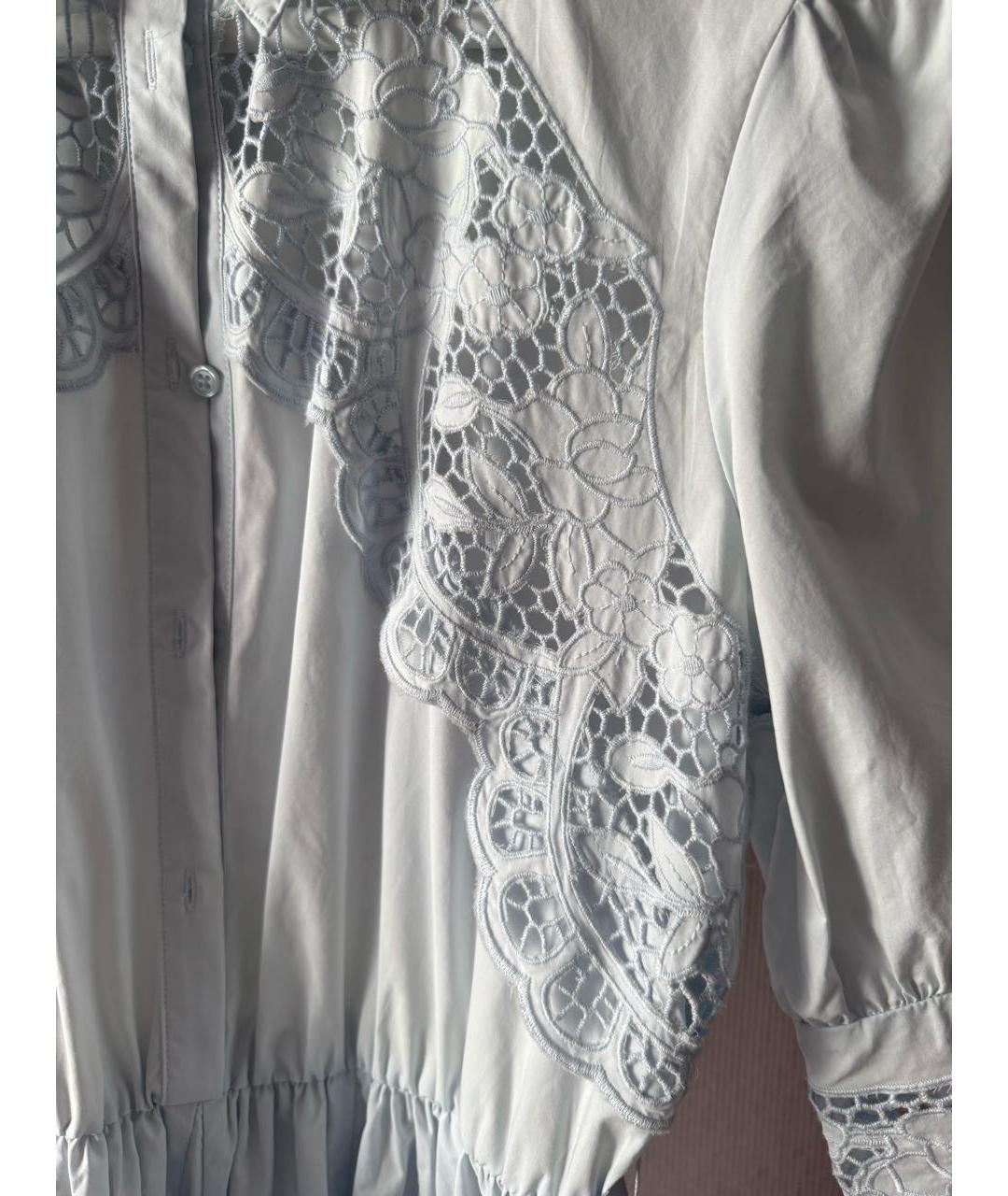 MAJE Голубое хлопковое повседневное платье, фото 3