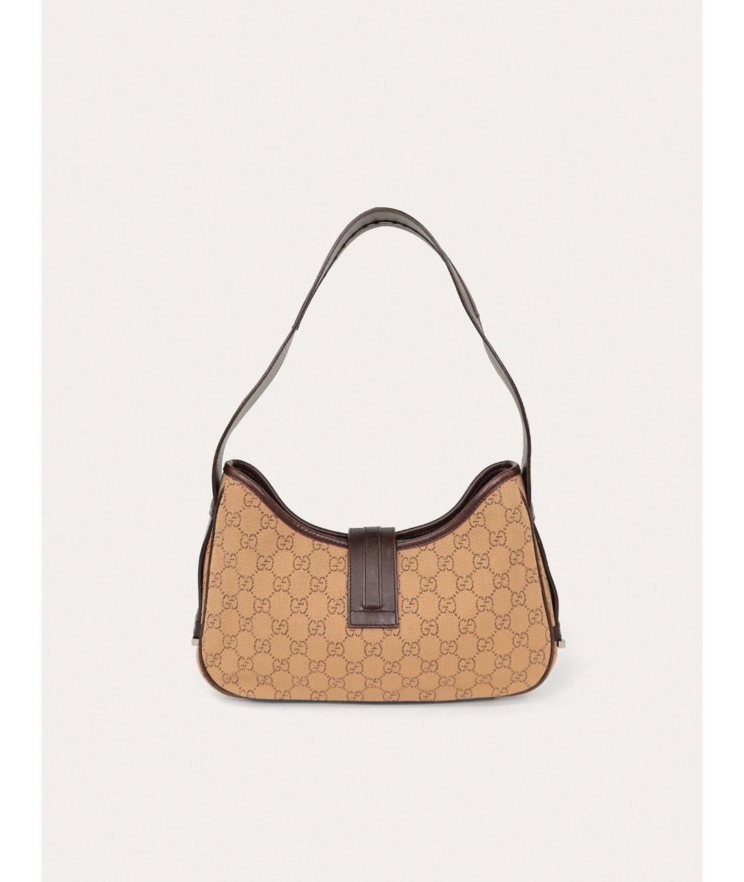 GUCCI Бежевая кожаная сумка через плечо, фото 3