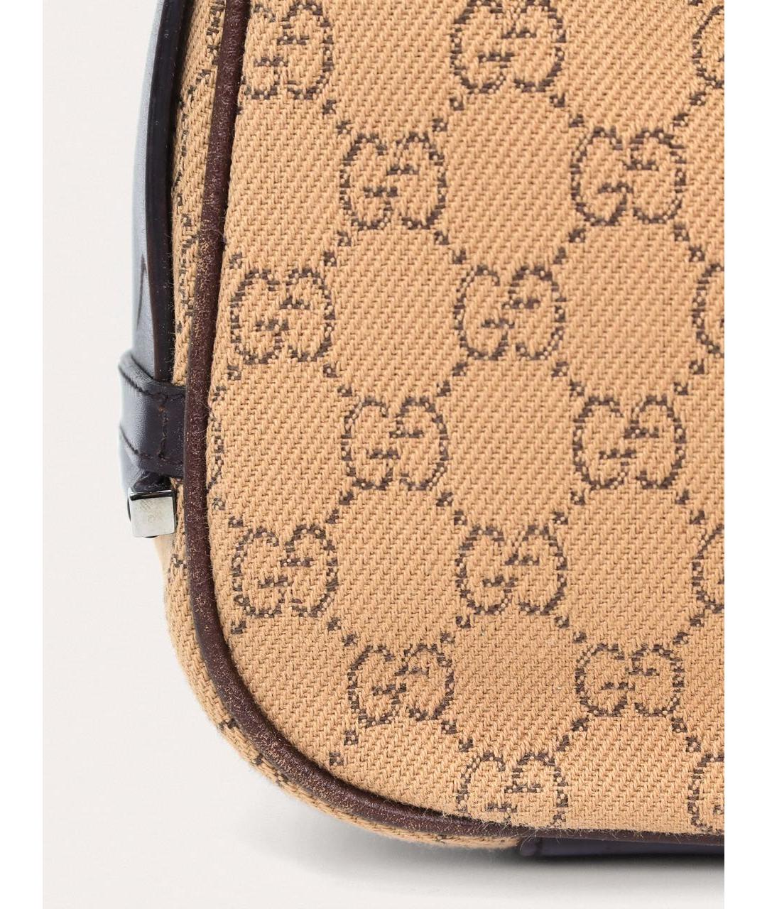 GUCCI Бежевая кожаная сумка через плечо, фото 7