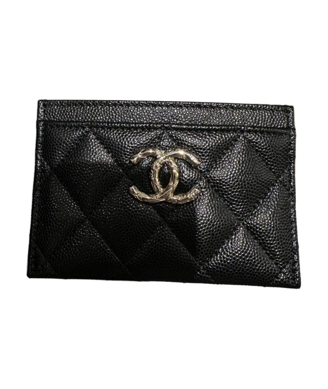 CHANEL Черный кожаный кардхолдер, фото 1