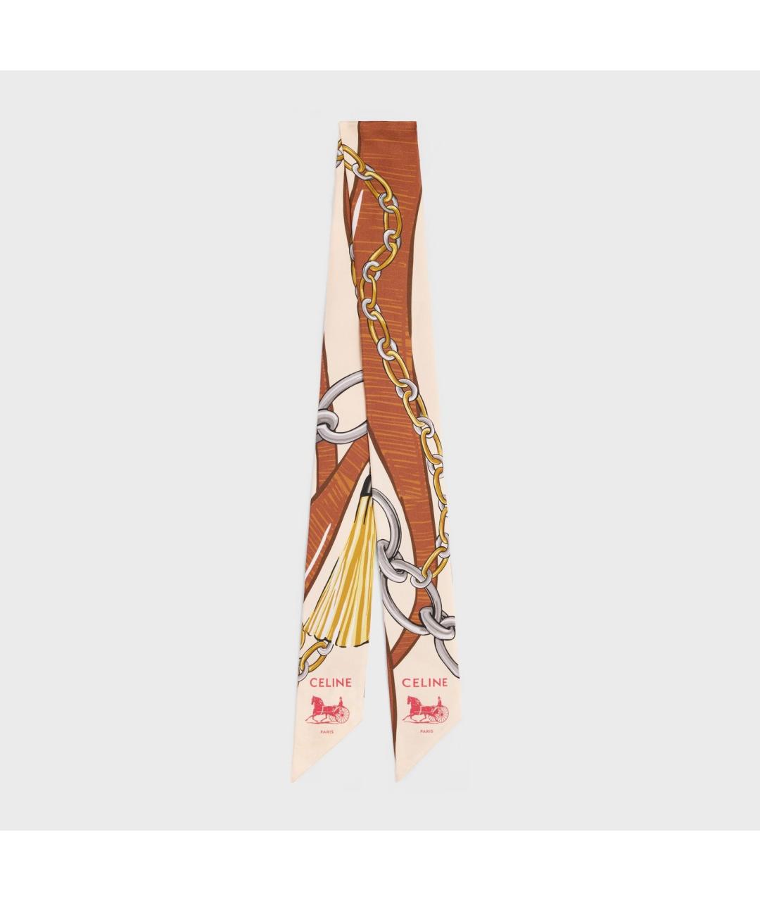 CELINE Мульти шелковый шарф, фото 2