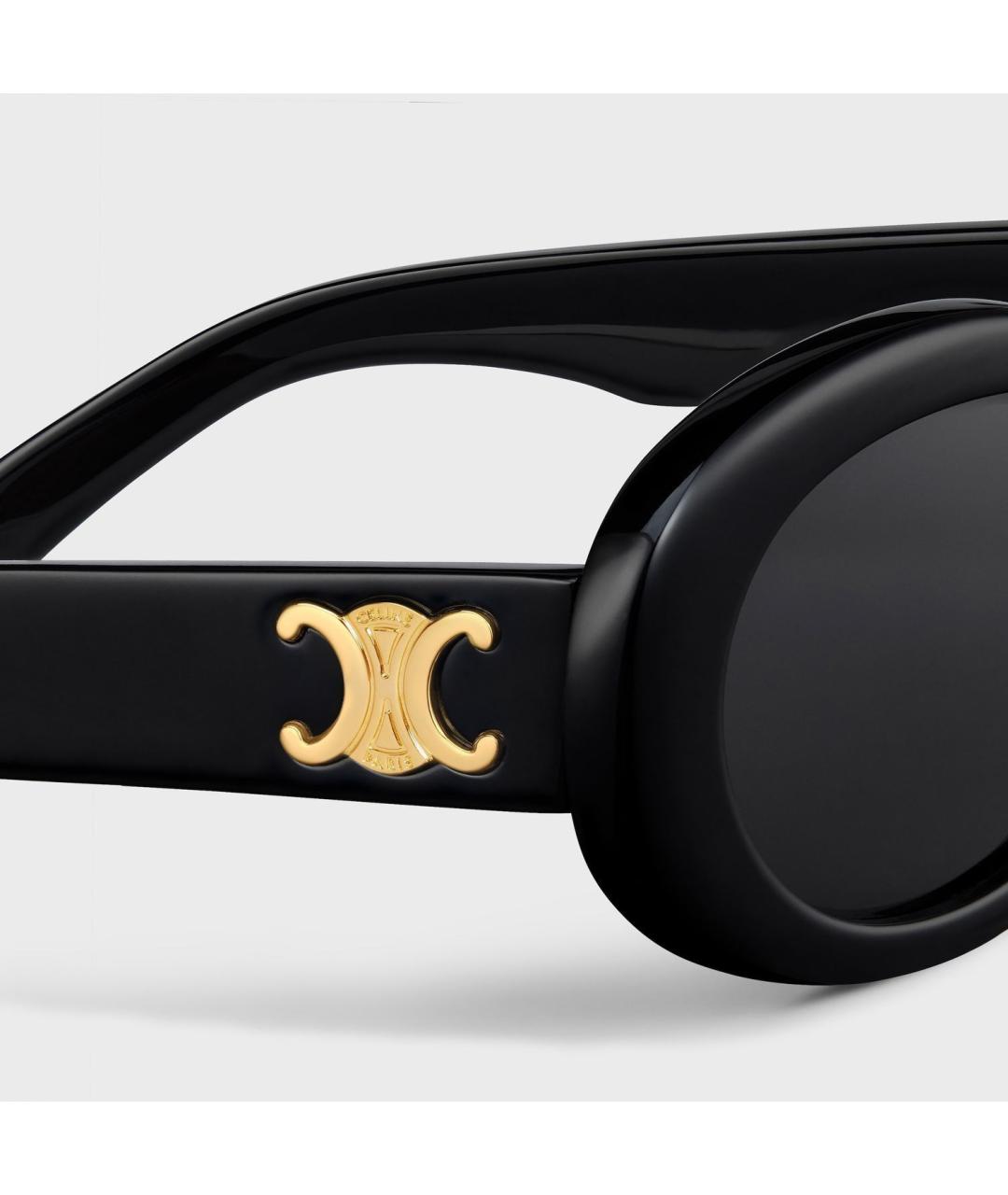 CELINE Черные пластиковые солнцезащитные очки, фото 3