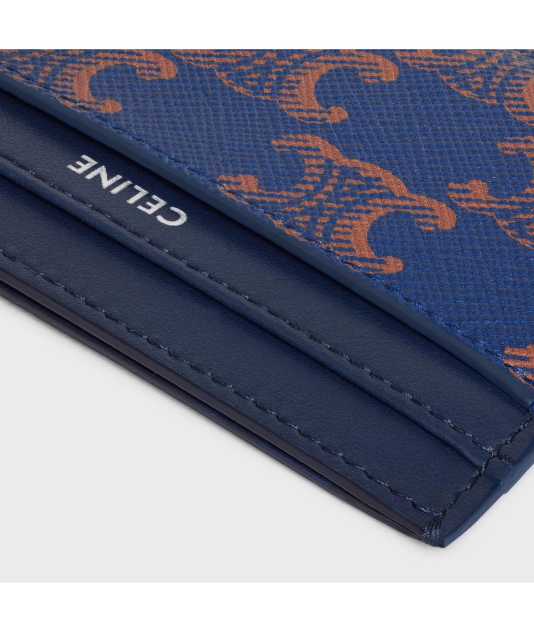 CELINE Синий кожаный кардхолдер, фото 4