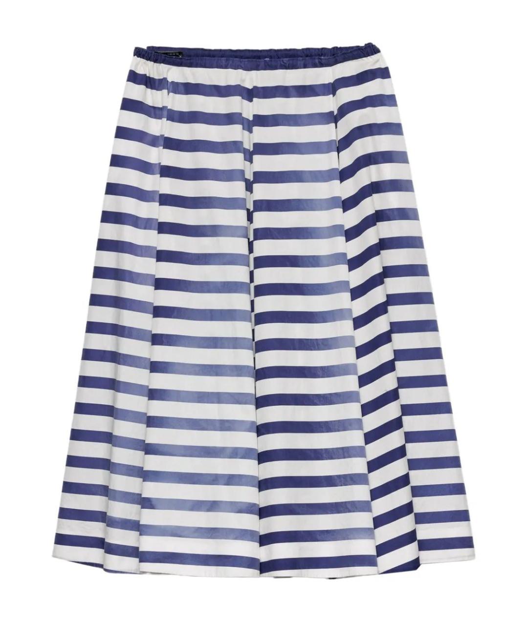 PRADA Синяя хлопковая юбка миди, фото 1