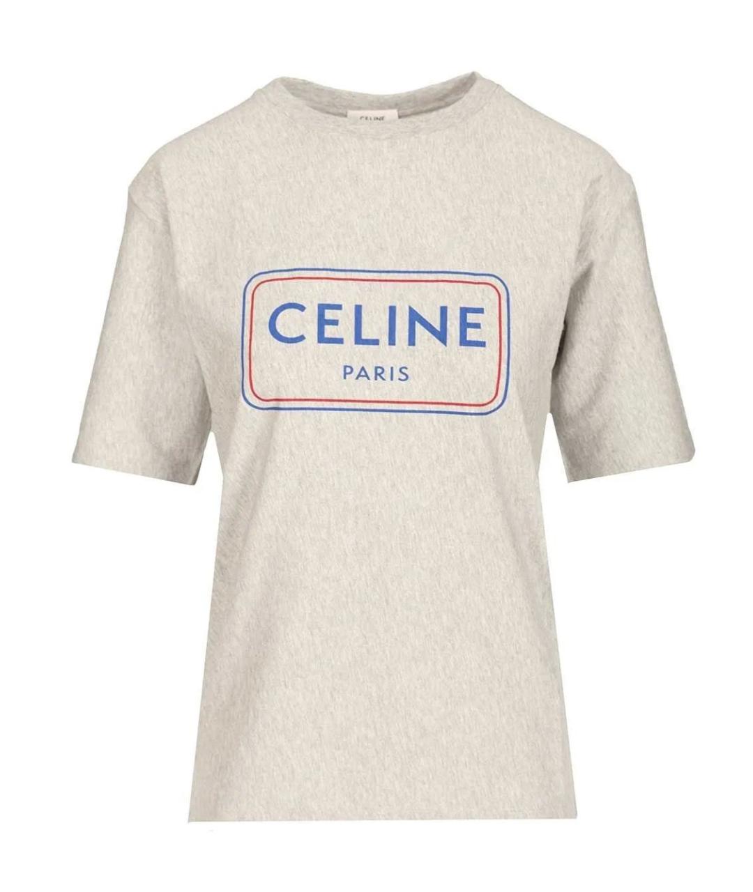 CELINE Серая хлопковая футболка, фото 1