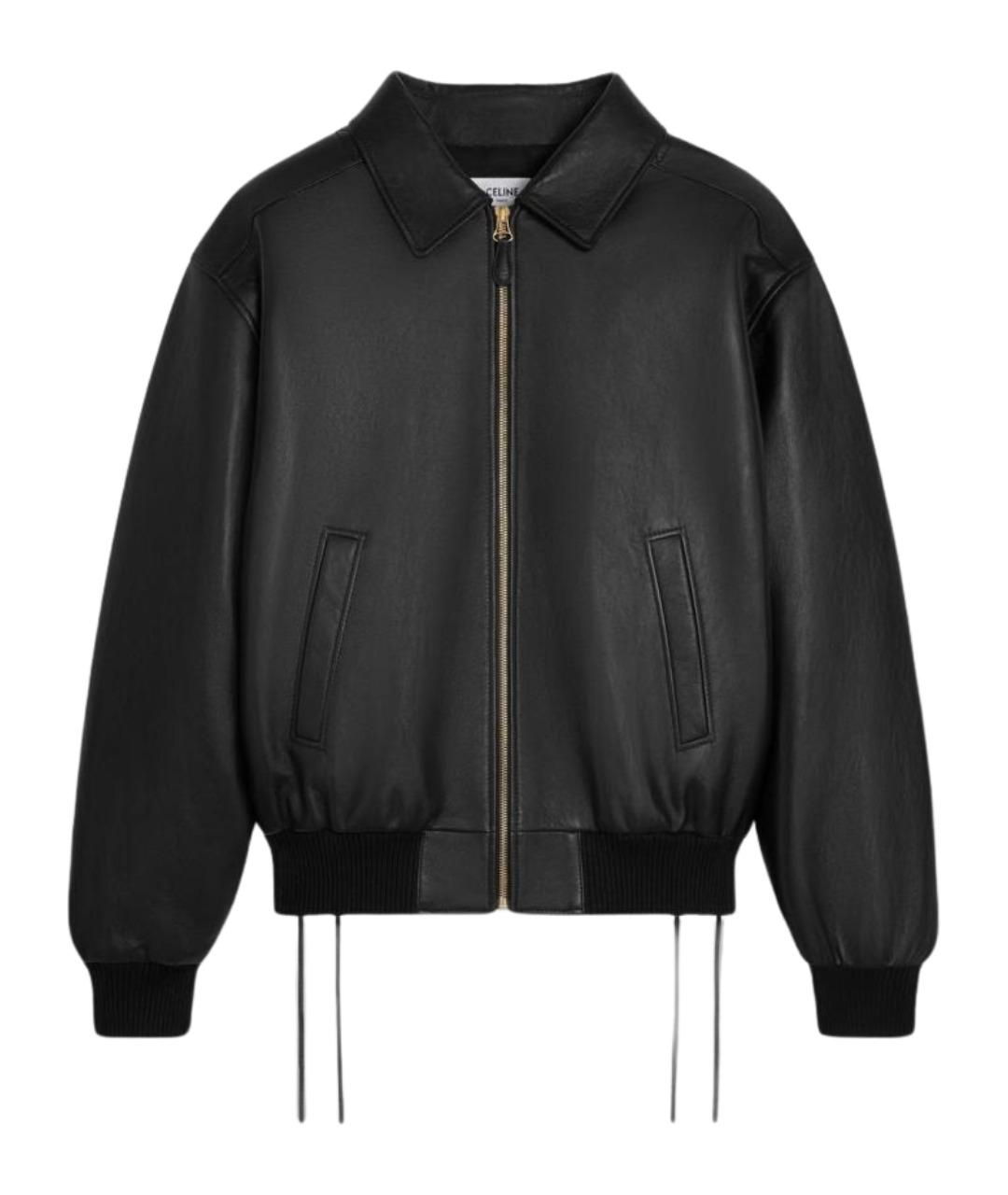CELINE Черная кожаная куртка, фото 1