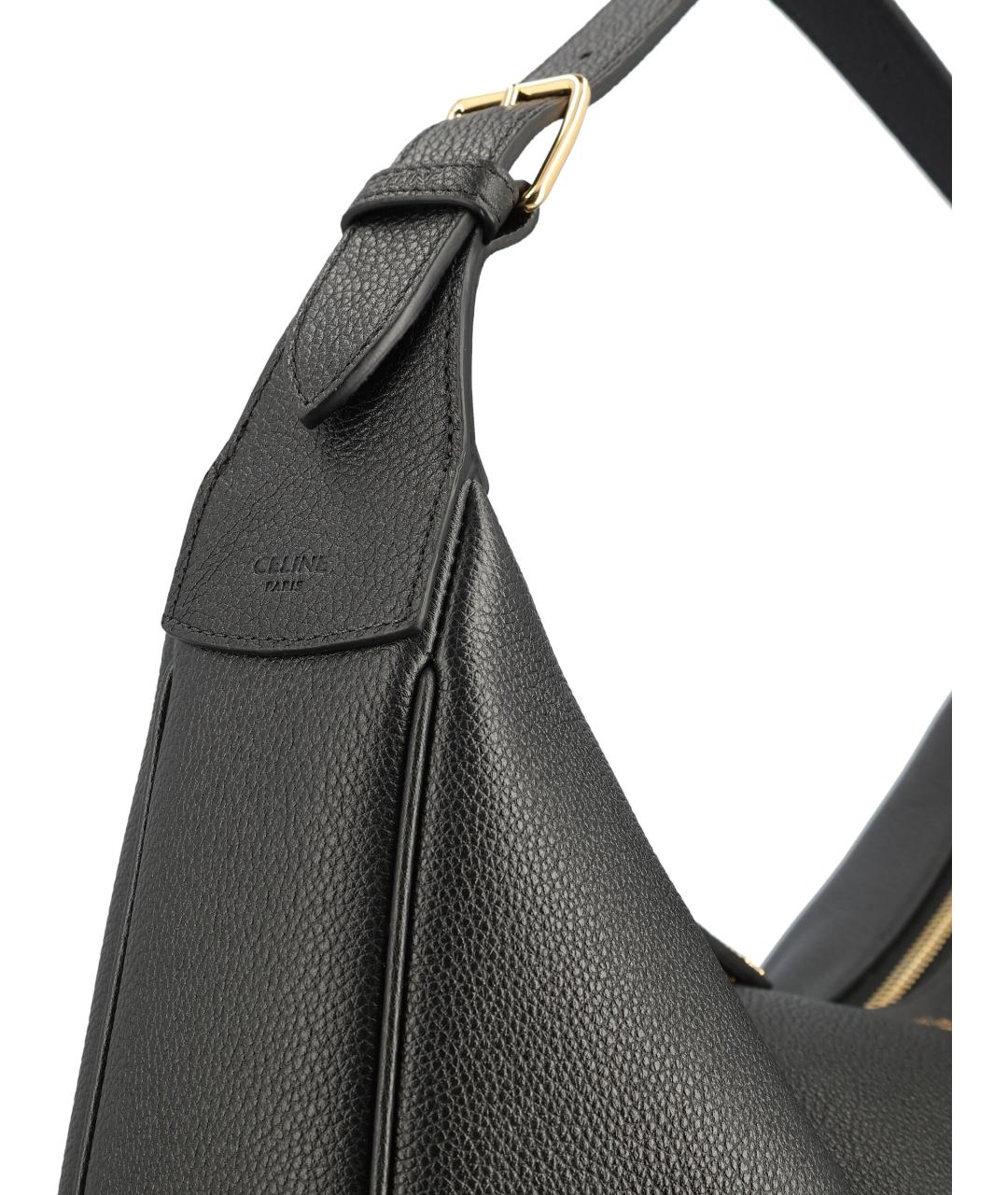 CELINE Черная кожаная сумка через плечо, фото 3