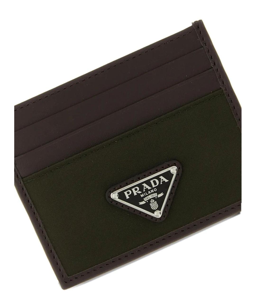 PRADA Коричневый кожаный кардхолдер, фото 3
