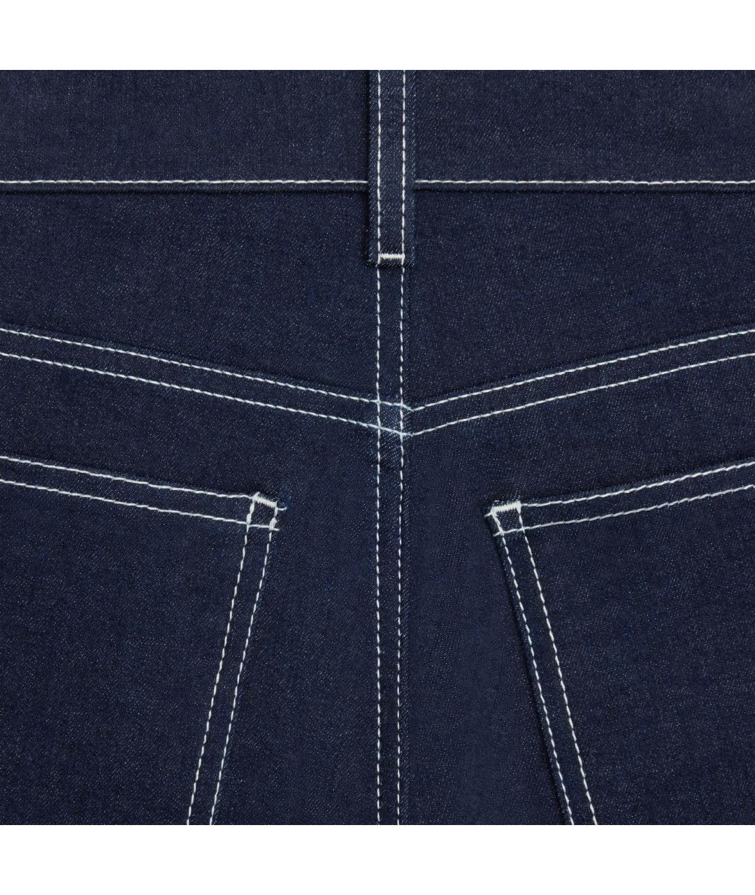 CELINE Темно-синие хлопковые джинсы слим, фото 3
