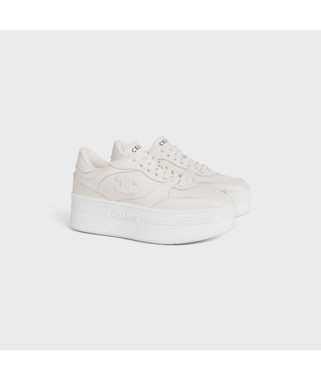 CELINE Белые кожаные кеды, фото 2