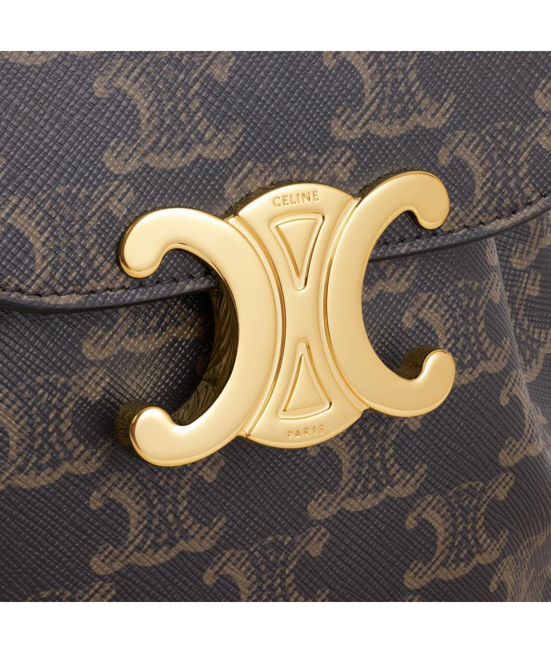 CELINE Коричневый кожаный рюкзак, фото 4