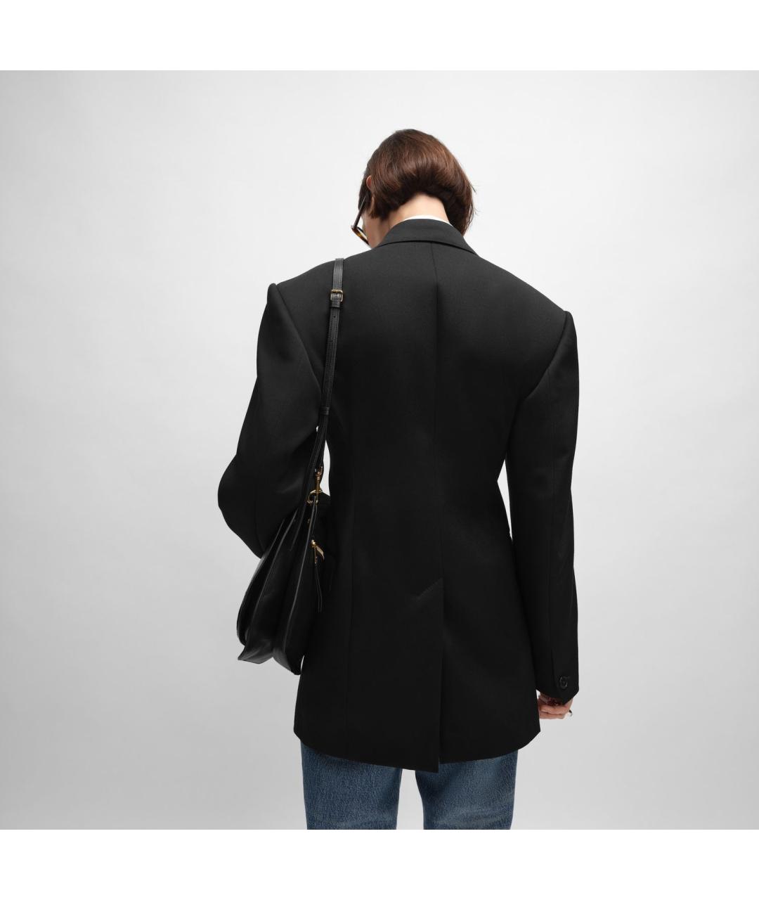 CELINE Черный шерстяной жакет/пиджак, фото 4