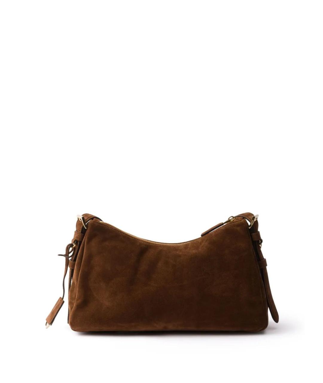 PRADA Коричневая замшевая сумка через плечо, фото 2