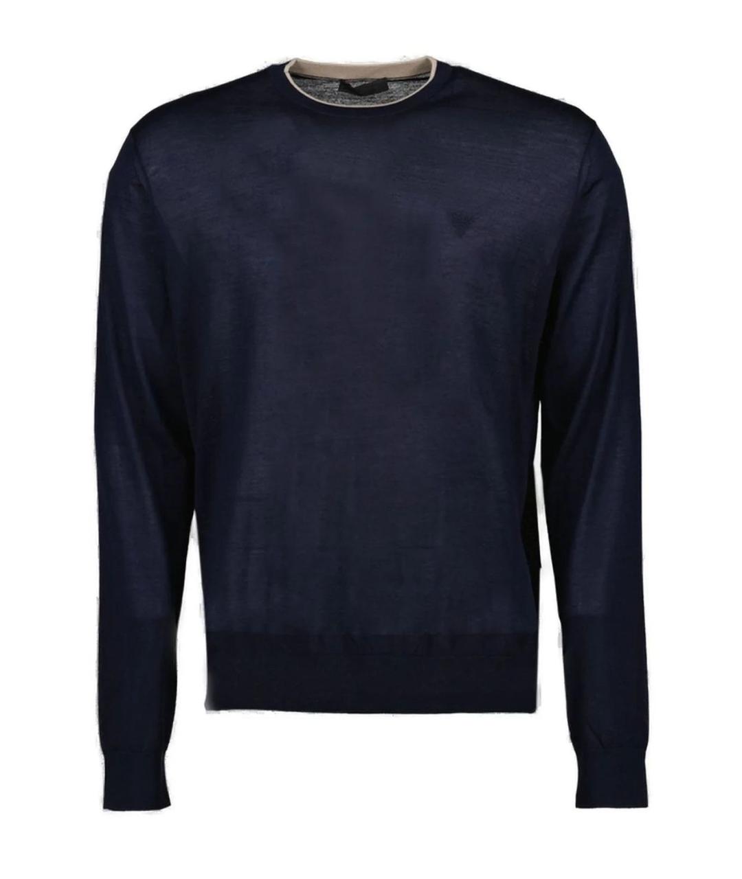 PRADA Темно-синий кашемировый джемпер / свитер, фото 1