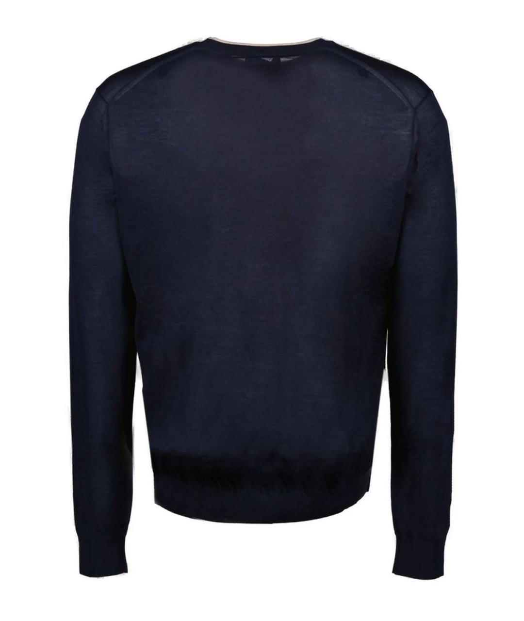 PRADA Темно-синий кашемировый джемпер / свитер, фото 2