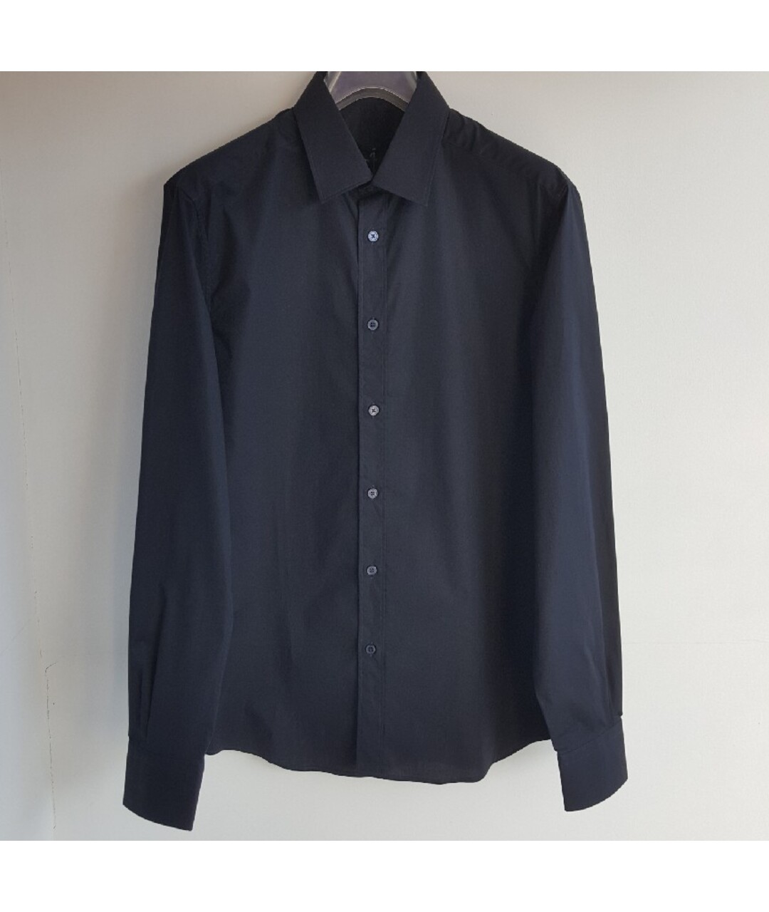 ZZEGNA Черная хлопковая классическая рубашка, фото 9