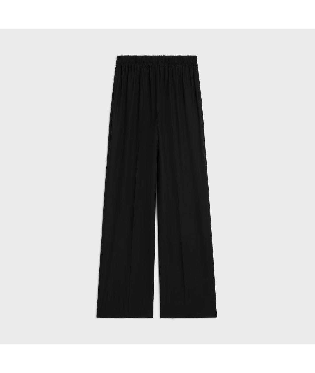CELINE Черные шерстяные прямые брюки, фото 2